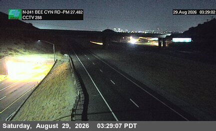 SR-241 : (288) 50 Meters SO Bee Canyon Road live camera view