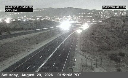 SR-241 : (306) 1100 Meters South of SR-91 live camera view