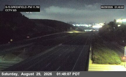 SR-73 : (325) North of Greenfield Drive Undercross live camera view