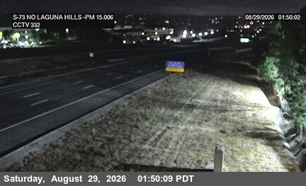 SR-73 : (332) North of Laguna Hills Drive Overcross live camera view
