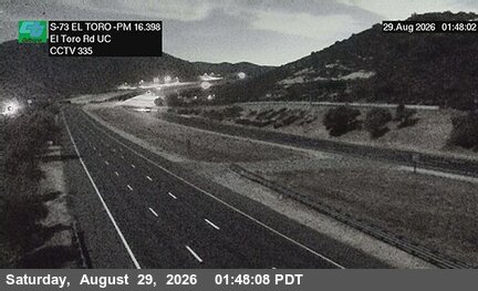 SR-73 : (335) North of El Toro Road Undercross live camera view