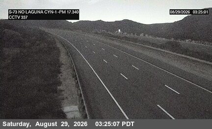 SR-73 : (337) North of Laguna Canyon Road Undercross B live camera view