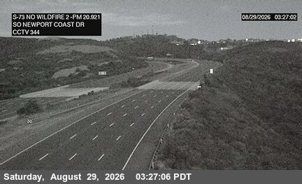 SR-73 : (344) South of Newport Coast Drive A live camera view