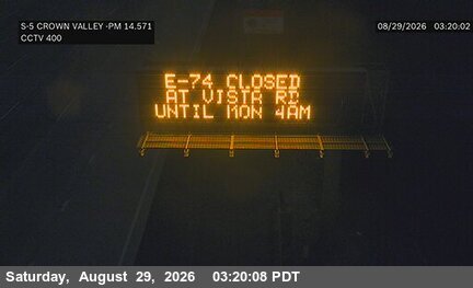 I-5 : (400) Crown Valley live camera view