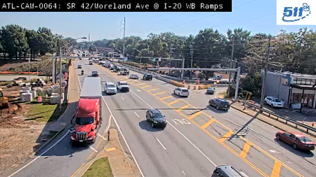 SR 42/Moreland Ave at I-20 WB Ramp live camera view