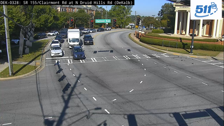 SR 155/Clairmont Rd at N Druid Hills Rd live camera view