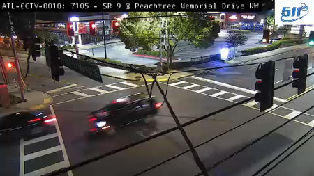 SR 9/Peachtree Rd at Peachtree Memorial Dr live camera view