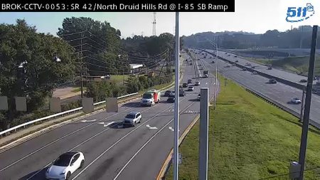 SR 42/N Druid Hills Rd at I-85 SB Ramp live camera view