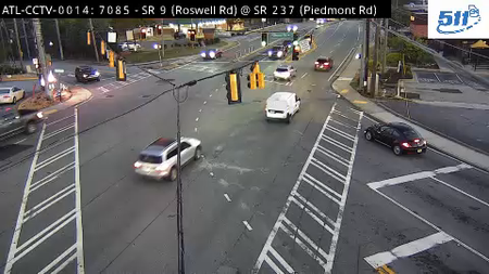 SR 237/Piedmont Rd at SR 9 / Roswell Rd live camera view