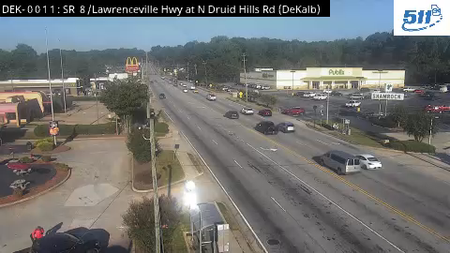 SR 8/Lawrenceville Hwy at N Druid Hills Rd live camera view