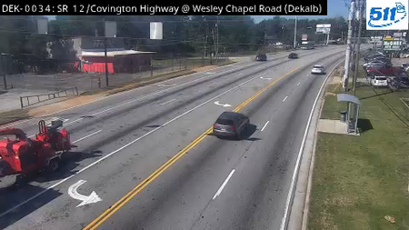 SR 12/Covington Hwy at Wesley Chapel Rd live camera view