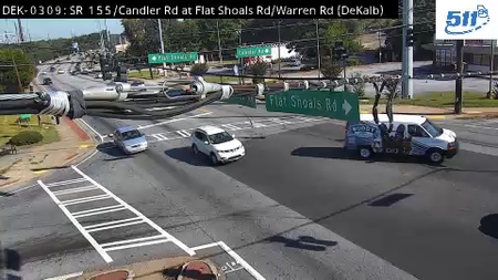 SR 155/Candler Rd at Flat Shoals Rd/Warren Rd live camera view