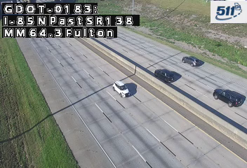 I-85 N past SR138 MM 64.3 live camera view