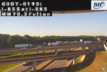 I-85 S at I-285 MM 70.3 live camera view