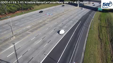I-85 N before RentalCarCenterPkwy MM 71.4 live camera view