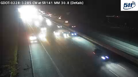 I-285 CW at SR141 MM 30.8 live camera view