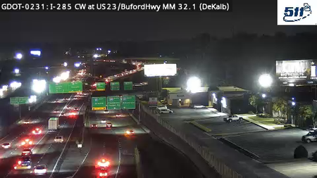 I-285 CW at US23/BufordHwy MM 32.1 live camera view