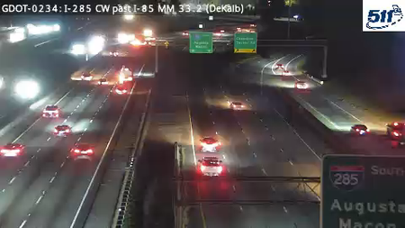 I-285 CW past I-85 MM 33.2 live camera view