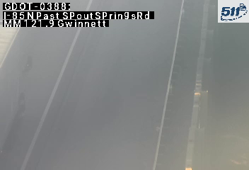 I-85 N past SpoutSpringsRd MM 121.9 live camera view