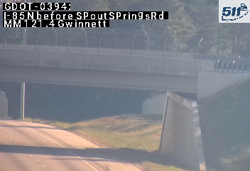 I-85 N before SpoutSpringsRd MM 121.4 live camera view