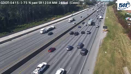I-75 N past SR120A MM 265.6 live camera view