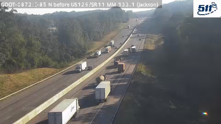 I-85 N before US129/SR11 MM 133.1 live camera view