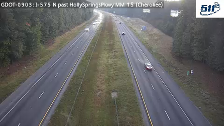 I-575 N past HollySpringsPkwy MM 15 live camera view