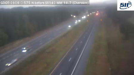 I-575 N before SR140 MM 16.4 live camera view