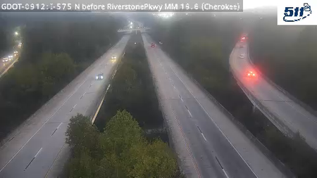 I-575 N before RiverstonePkwy MM 19.6 live camera view