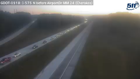 I-575 N before AirportDr MM 24 live camera view
