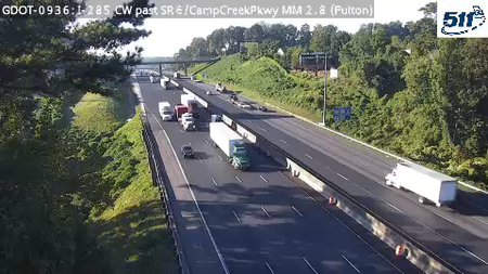 I-285 CW past SR6/CampCreekPkwy MM 2.8 live camera view
