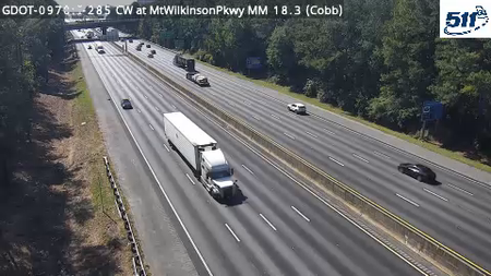 I-285 CW at MtWilkinsonPkwy MM 18.3 live camera view