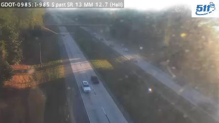 I-985 S past SR13 MM 12.8 live camera view