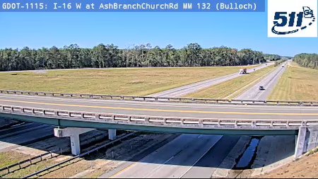 I-16 W at AshBranchChurchRd MM 132 live camera view