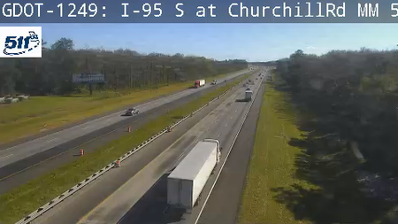 I-95 S at ChurchillRd MM 55 live camera view