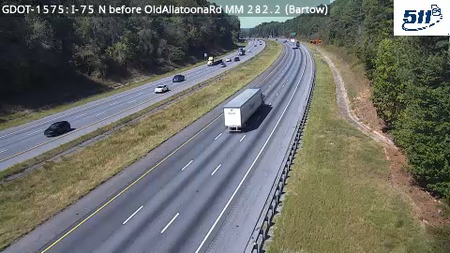 I-75 N before OldAllatoonaRd MM 282.2 live camera view
