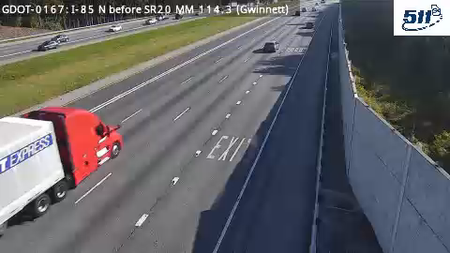 I-85 N before SR20 MM 114.3 live camera view
