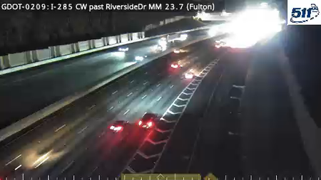 I-285 CW past RiversideDr MM 23.7 live camera view