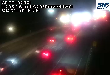 I-285 CW at US23/BufordHwy MM 31.9 live camera view