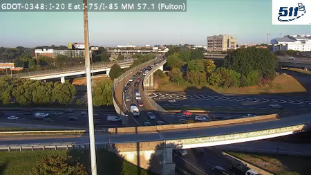 I-20 E at I-75/I-85 MM 57.1 live camera view