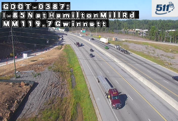 I-85 N at HamiltonMillRd MM 119.7 live camera view