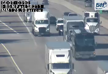 I-85 N past SR211 MM 126.9 live camera view
