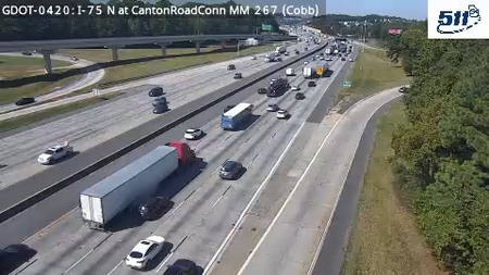 I-75 N at CantonRoadConn MM 267 live camera view