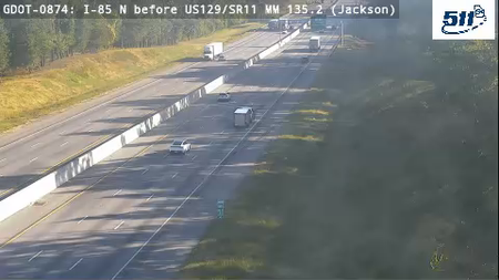 I-85 N before US129/SR11 MM 135.2 live camera view