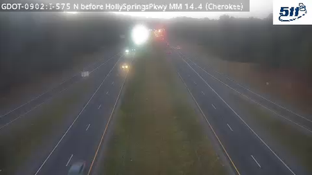I-575 N before HollySpringsPkwy MM 14.1 live camera view