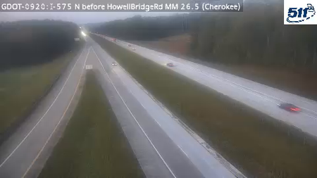 I-575 N before HowellBridgeRd MM 26.5 live camera view