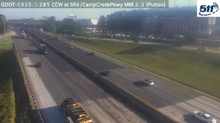 I-285 CCW at SR6/CampCreekPkwy MM 2.3 live camera view
