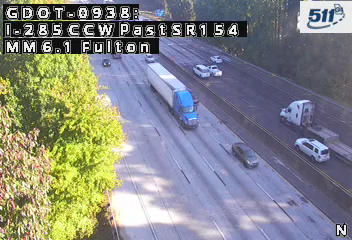 I-285 CCW past SR154 MM 4.1 live camera view