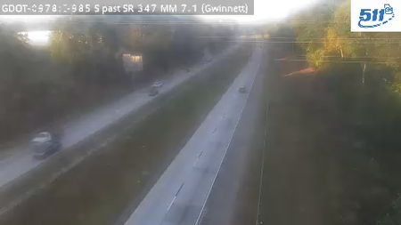 I-985 S past SR347 MM 7.1 live camera view