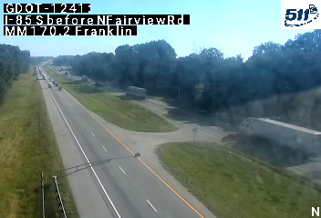 I-85 S before NFairviewRd MM 170.2 live camera view
